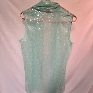 NWT Joan Rivers sequined teal size medium cover up.